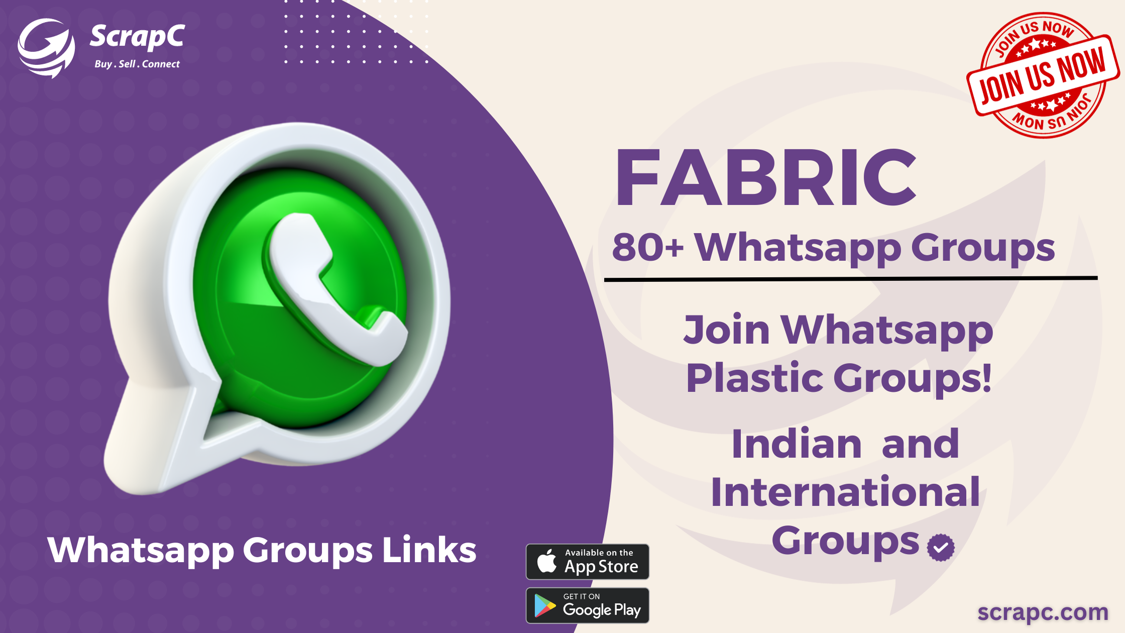Join Fabric and Stocklot WhatsApp Groups - Explore various fabric types and connect with industry professionals and enthusiasts.